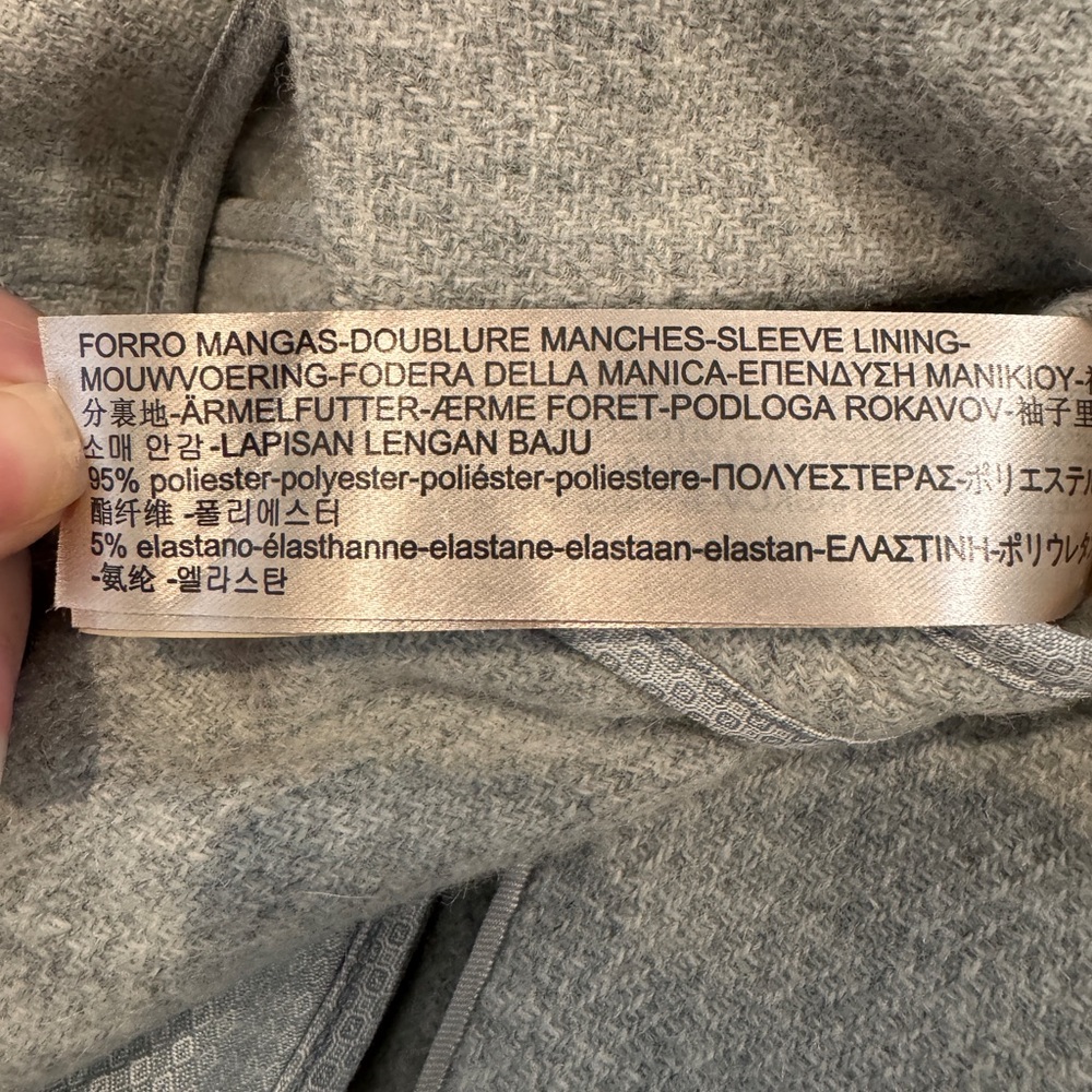 Massimo Dutti Light Gray Wool/Alpaca Blazer - Picture 7 of 7